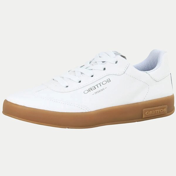 TÊNIS BOTTERO CASUAL COURO COM CADARÇO BRANCO FEMININO ADULTO