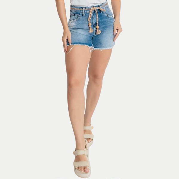 SHORT YOUNG JEANS BRUTO BÁSICO FEMININO ADULTO