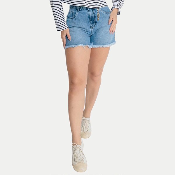 SHORT YOUNG JEANS BRUTO BÁSICO FEMININO ADULTO