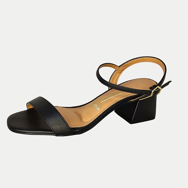 SANDALIA VIZZANO SALTO MÉDIO ACTIVE PRETO FEMININO ADULTO