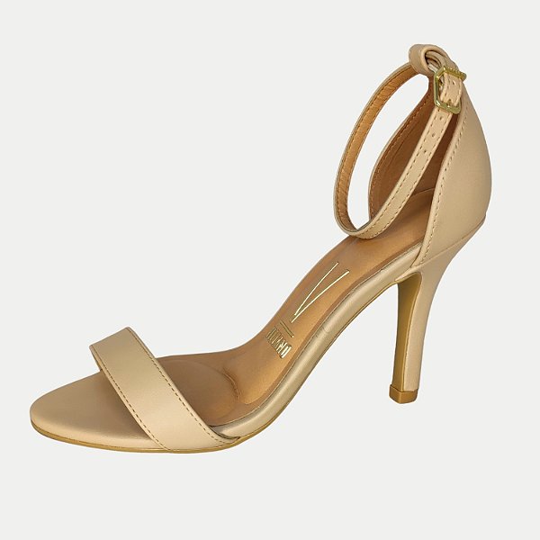 SANDALIA VIZZANO SALTO ALTO FESTA BEGE FEMININO ADULTO