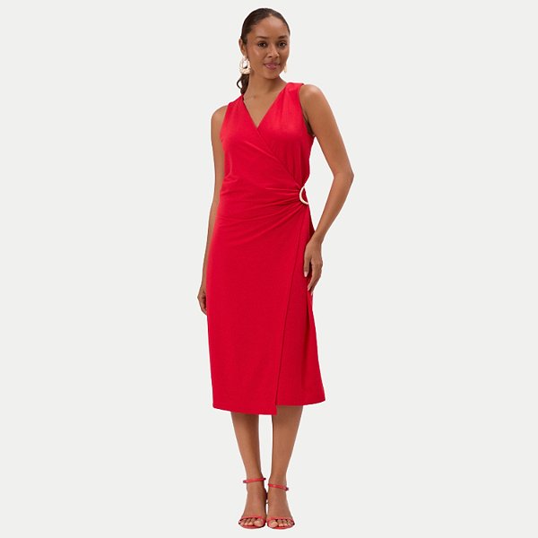 VESTIDO LUNENDER REGATA DE MALHA VERMELHO