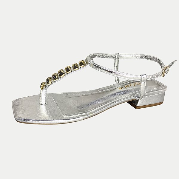 SANDALIA ADORA SALTO BAIXO SALTO ACTIVE PRATA FEMININA ADULTO