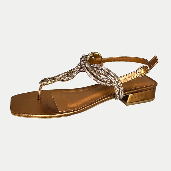 SANDALIA ADORA SALTO BAIXO SALTO ACTIVE BRONZE FEMININA ADULTO