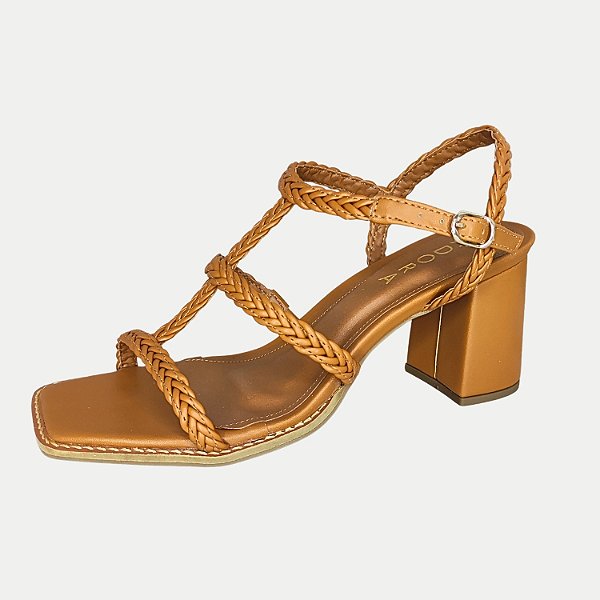 SANDALIA ADORA SALTO ALTO ACTIVE NUDE FEMININA ADULTO