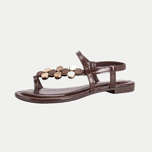 SANDALIA MISSISSIPI RASTEIRA CACAU MARROM FEMININA ADULTO