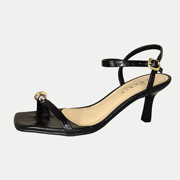 SANDALIA RAMARIM SALTO MÉDIO  FESTA PRETO FEMININA ADULTO