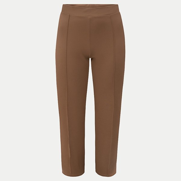 CALÇA LUNENDER MAIS MULHER DE MALHA  COMFORT MARROM FEMININA ADULTO