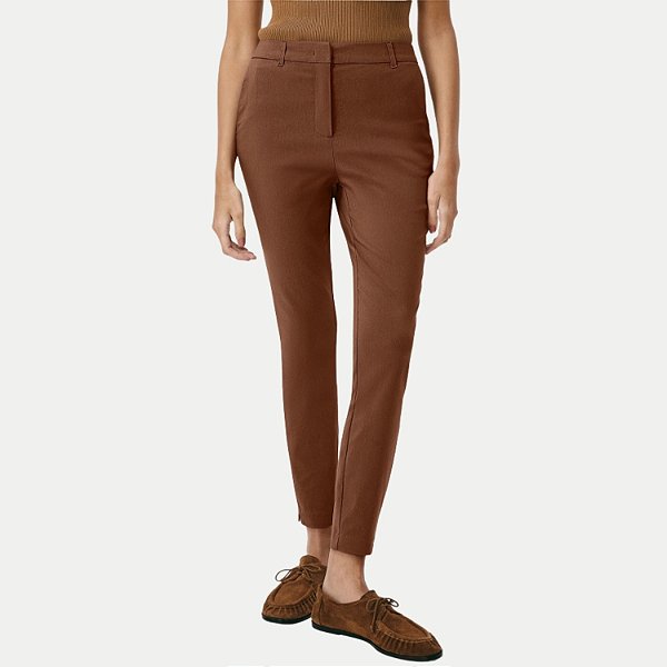 CALÇA HERING POLIAMIDA COM ELASTANO MARROM ALFAIATARIA FEMININA ADULTO