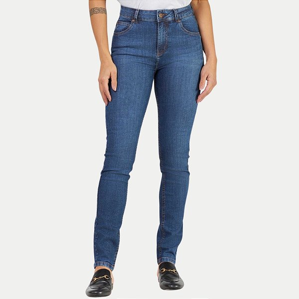 CALÇA LEE JEANS MÉDIO COM ELASTANO SKINNY FEMININA ADULTO 299100-P