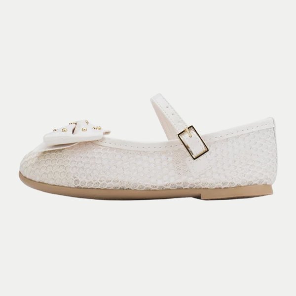 SAPATILHA MINI SUA CIA BICO REDONDO TELA BEGE FEMININA INFANTIL