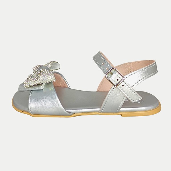 SANDALIA MINI SUA CIA RASTEIRA  SILVER PRATA FEMININA INFANTIL