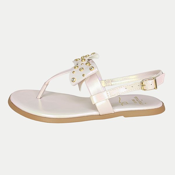 SANDALIA MINI SUA CIA RASTEIRA  PEROLIZADA FURTACOR ROSA FEMININA INFANTIL