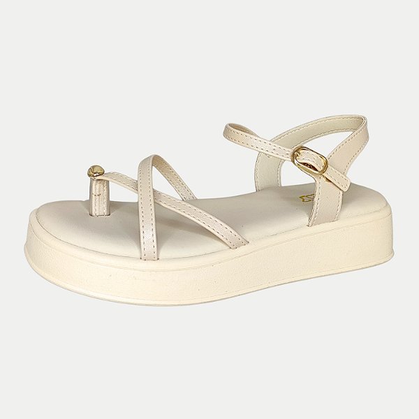 SANDALIA KIDY FLAT FORM  ANABELA MARFIM FEMININA INFANTIL