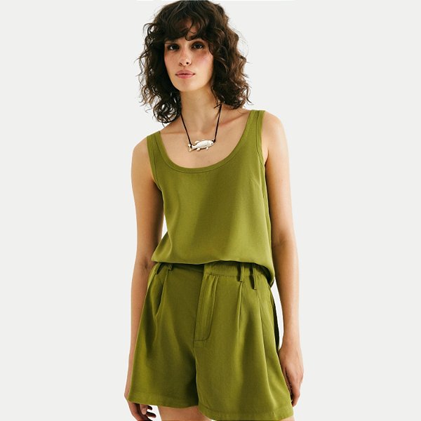 BLUSA HERING REGATA VISCOSE E POLIESTER VERDE FEMININA ADULTO