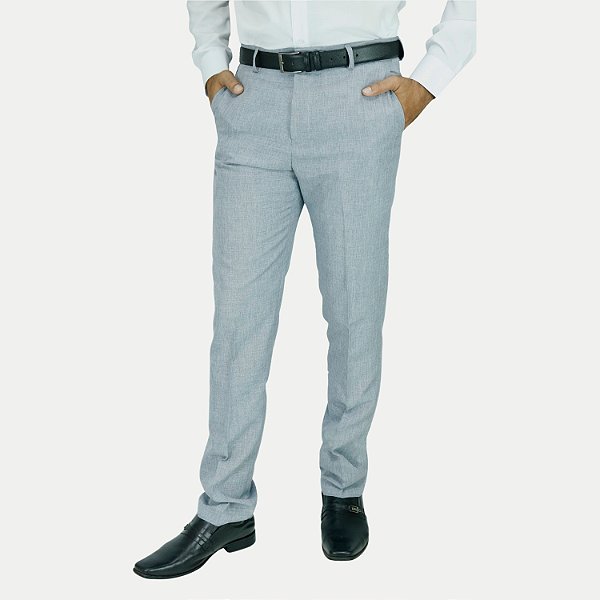 CALÇA AMIL DE POLIESTER SOCIAL CINZA MASCULINA ADULTO