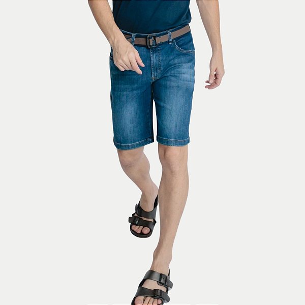 BERMUDA YOUNG JEANS COM ELASTANO COMFORT MASCULINA ADULTO