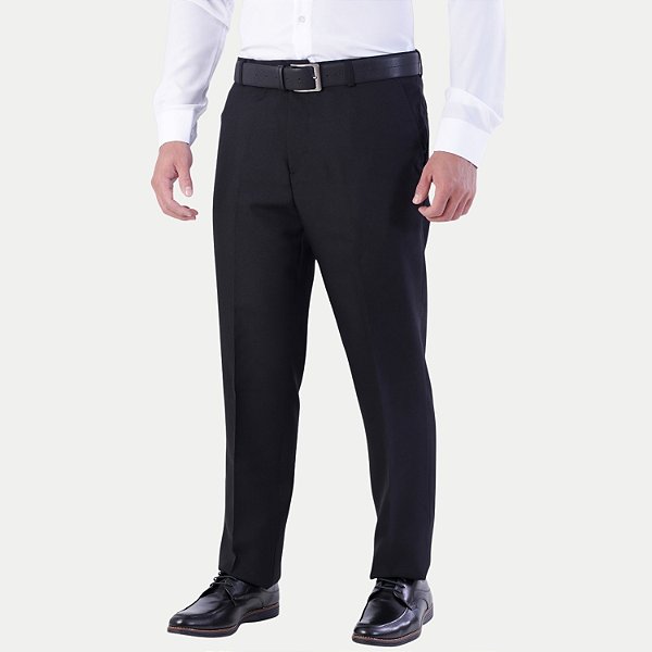 CALÇA AMIL DE POLIESTER SOCIAL PRETO  MASCULINA ADULTO