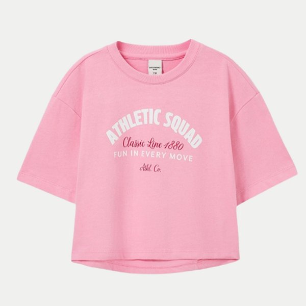 BLUSA HERINGKIDS MANGA CURTA TSHIRT ALGODÃO SILKADA ROSA FEMININA INFANTIL