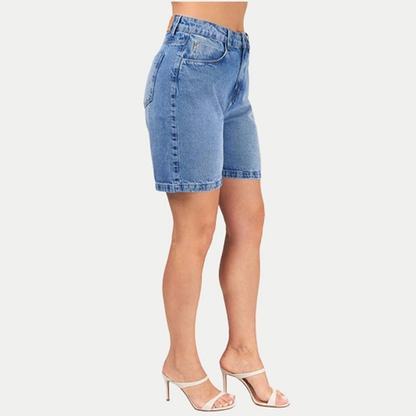 SHORT SHOT JEANS MÉDIO BRUTO BÁSICO FEMININO ADULTO