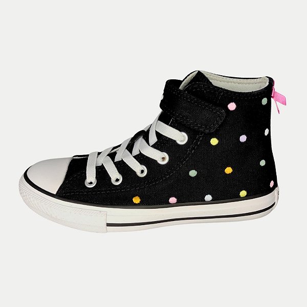 BOTA CONVERSE CASUAL PRETO SINTÉTICO FEMININA INFANTIL