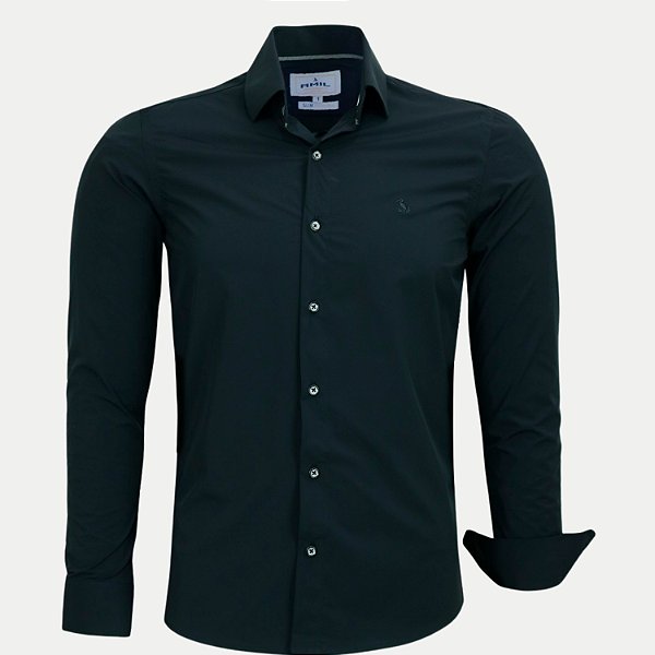 CAMISA AMIL MANGA LONGA SLIM POLIAMIDA E ELASTANO MASCULINA ADULTO