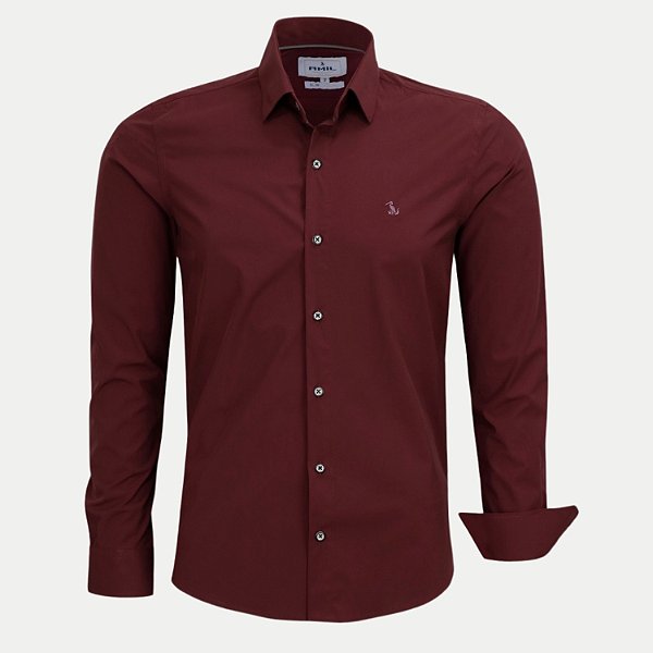 CAMISA AMIL MANGA LONGA SLIM POLIAMIDA E ELASTANO MASCULINA ADULTO