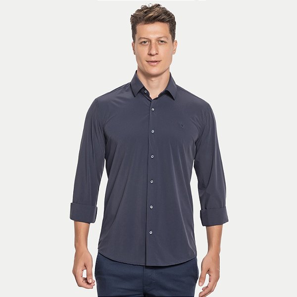 CAMISA AMIL MANGA LONGA SLIM POLIAMIDA E ELASTANO MASCULINO ADULTO