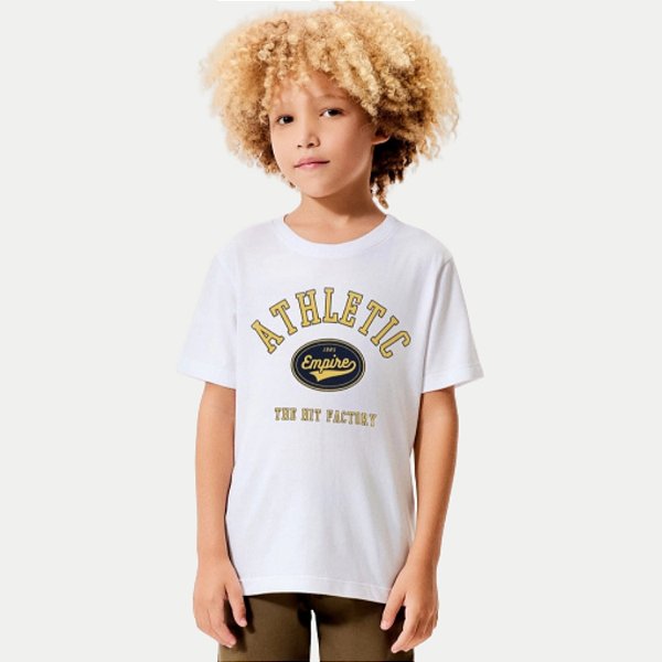 CAMISETA HERINGKIDS MANGA CURTA COMFORT ALGODÃO SILKADA BRANCO MASCULINA INFANTIL