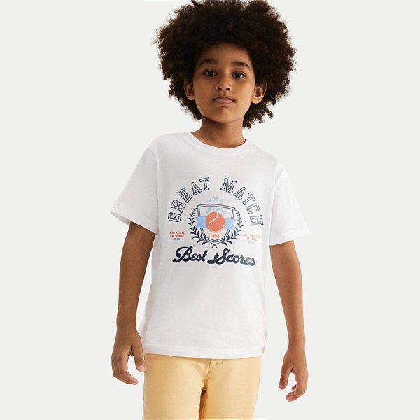 CAMISETA HERINGKIDS MANGA CURTA COMFORT ALGODÃO SILKADA BRANCO MASCULINA INFANTIL