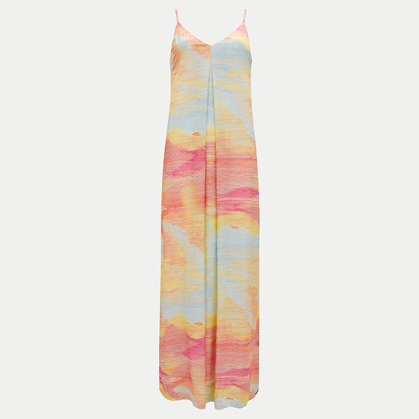 VESTIDO LUNENDER REGATA SALMÃO VISCOSE ESTAMAPADO FEMININO ADULTO