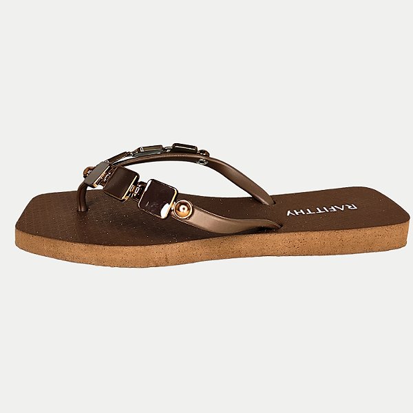 CHINELO RAFITTHY DE DEDO VENEZA MARROM BRONZE FEMININO ADULTO