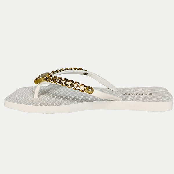 CHINELO RAFITTHY DE DEDO CHARM PRECIUOUS BRANCO FEMININO ADULTO
