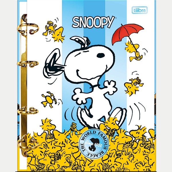 CADERNO TILIBRA UNIVERSITÁRIO ARGOLADO SNOOPY COLEGIAL UNISEX (CORES SORTIDAS) 30396-P
