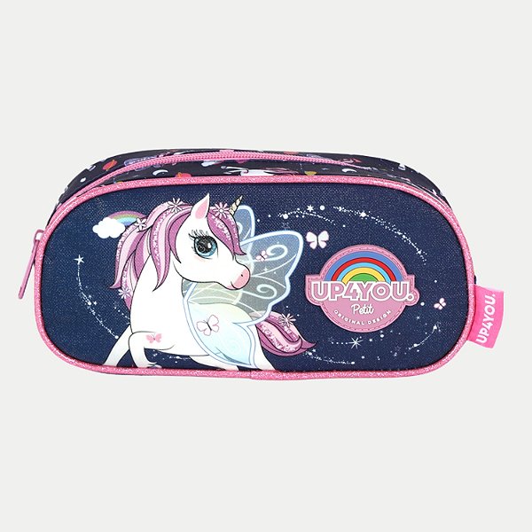 ESTOJO UP4YOU UNICÓRNIO 1 ZÍPER AZUL MARINHO FEMININO 298050-P