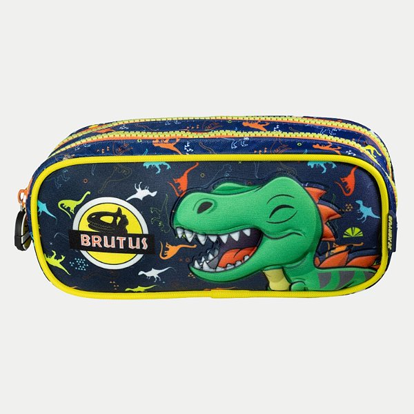 ESTOJO XERYUS BRUTOS DINO 2 ZÍPER  AZUL MARINHO MASCULINO 299635-P