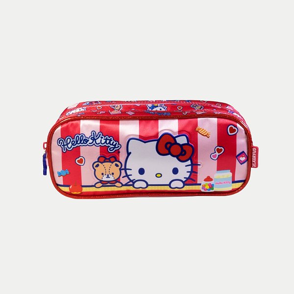 ESTOJO XERYUS HELLO KITTY  2 ZÍPER  VERMELHO FEMININO 29859-P