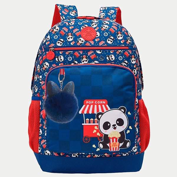 MOCHILA XERYUS TRADICIONAL PANDA PIPOCA AZUL MARINHO FEMININO 27206-P