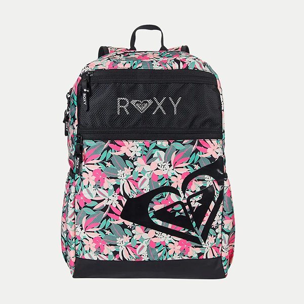 MOCHILA XERYUS  ROXY FLORAL TRADICIONAL PRETO FEMININA  27237-P