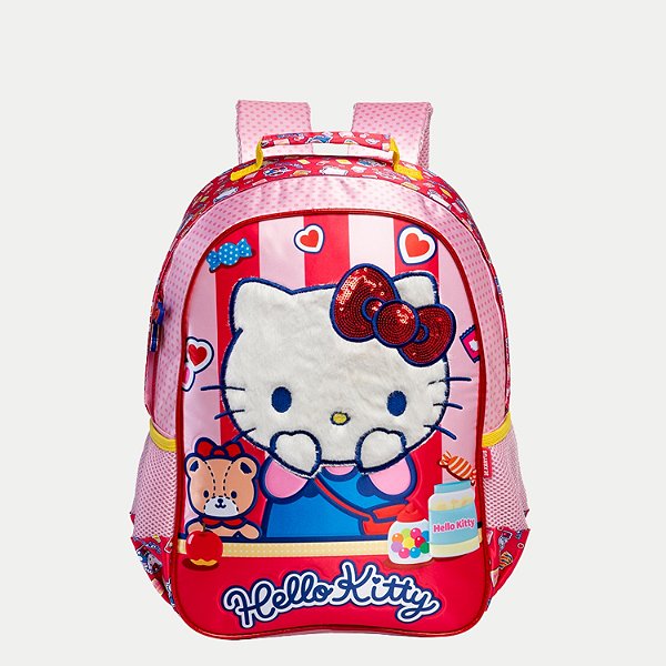 MOCHILA XERYUS HELLO KITTY TRADICIONAL VERMELHA FEMININA 29877-P