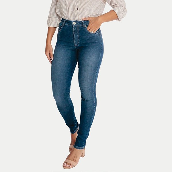 CALÇA YOUNG JEANS COM ELASTANO SKINNY FEMININA ADULTO