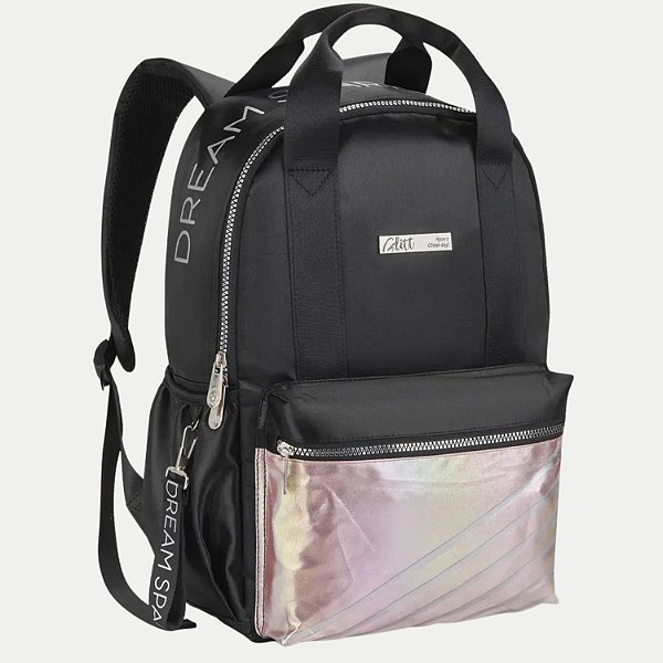 MOCHILA SEANITE DREAM CETIM TRADICIONA PRETA FEMININA 29995-P