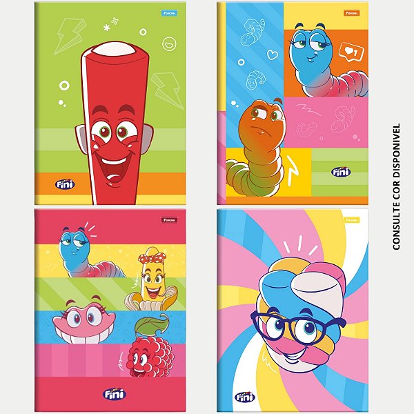 CADERNO FORONI BROCHURA CAPA DURA 1/4 DE RECADO FINI UNISEX (CORES SORTIDAS) 4195-P