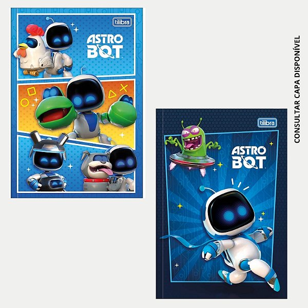 CADERNO TILIBRA BROCHURA CAPA DURA 1/4 (P) DE RECADO ASTRO BOT MASCULINO (CORES SORTIDAS) 30165-P