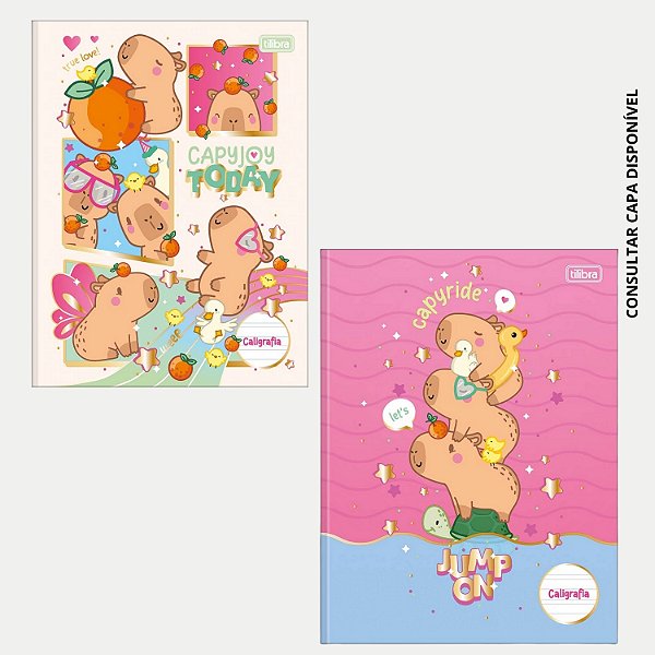 CADERNO TILIBRA CALIGRAFIA 2 LINHA CAPA DURA CAPYCLUB FEMININO (CORES SORTIDAS) 30305-P