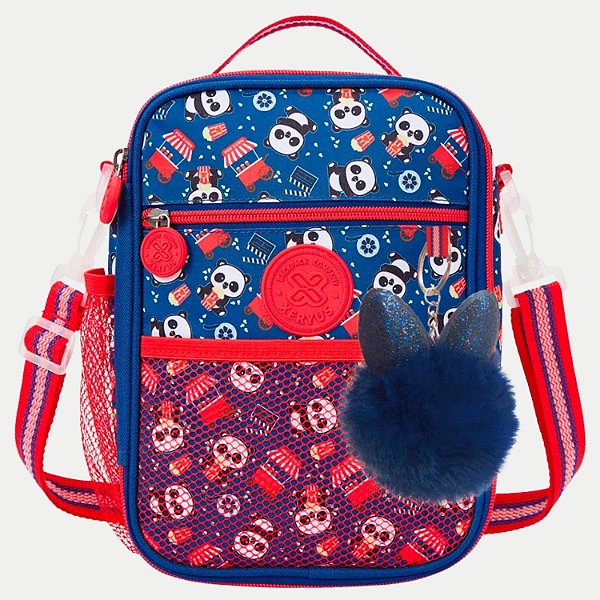 LANCHEIRA XERYUS PANDA PIPOCA TRANSVERSAL AZUL MARINHO FEMININO 27244-P