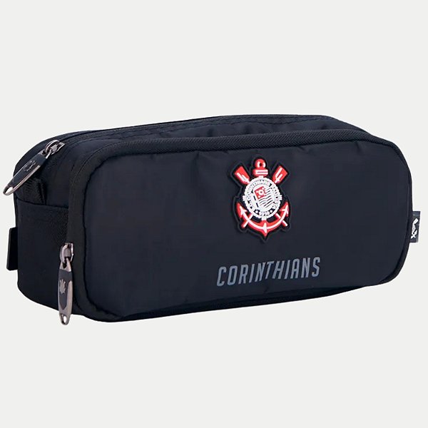 ESTOJO XERYUS CORINTHIANS 2 ZÍPER PRETO MASCULINO 299589-P