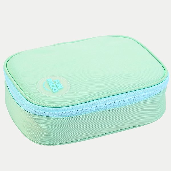 ESTOJO SEANITE FUN PACK  1 ZÍPER BOX COM DIVISÓRIA VERDE CLARO FEMININO 300521-P