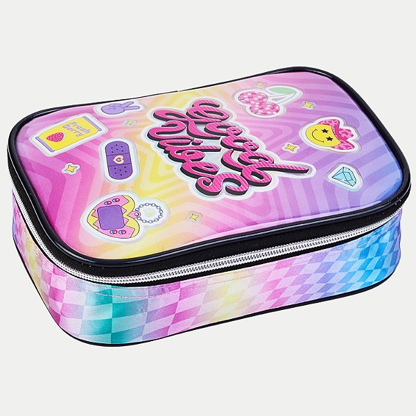 ESTOJO SEANITE GOOD VIBE 1 ZÍPER BOX ROS FEMININO 29910-P