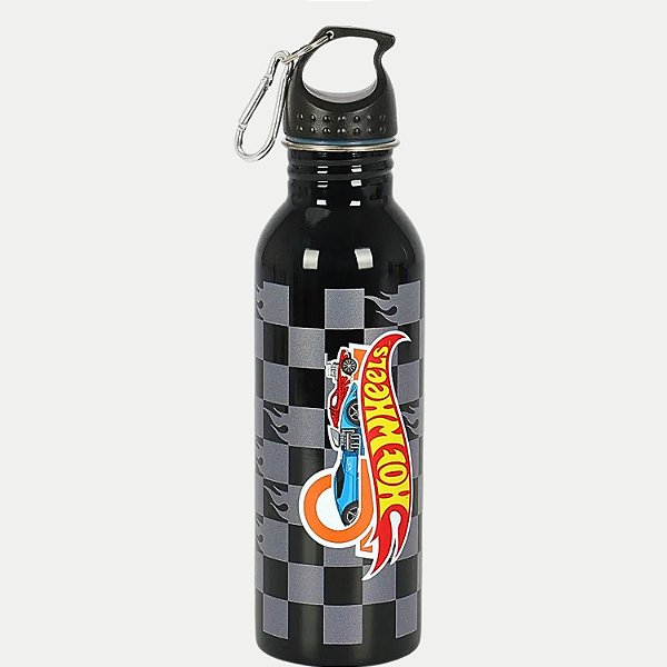 GARRAFA MAXLOG LUXCEL HOT WHEELS  ALUMINIO PRETO 4468-P